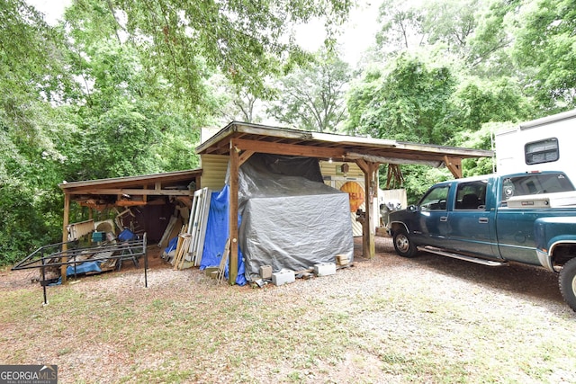 view of vehicle parking