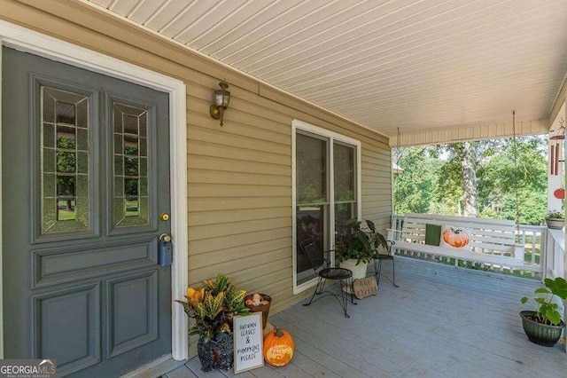 view of patio / terrace with a porch