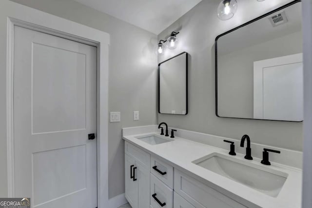 bathroom with vanity