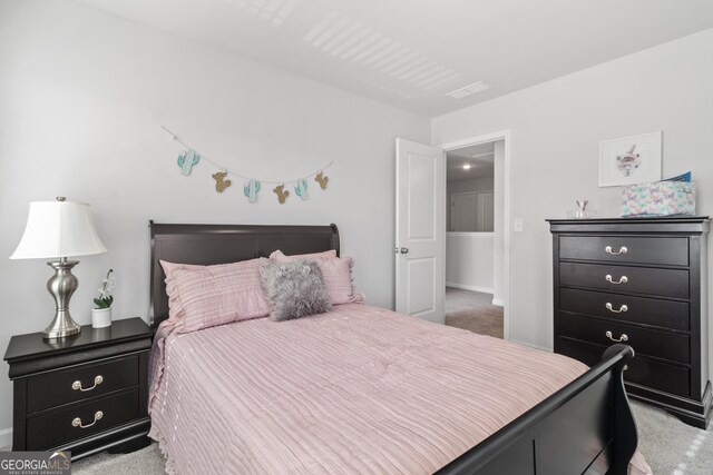 view of carpeted bedroom