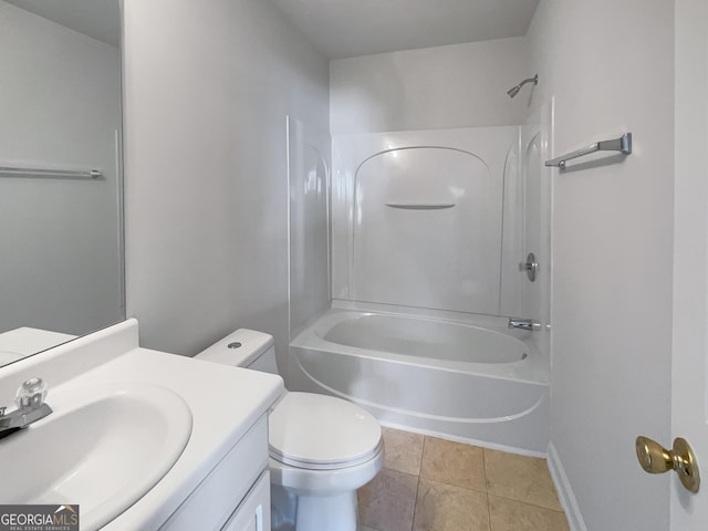 6531 Arbor Gate Dr SW # 12, Mableton, GA 30126 - full bathroom featuring toilet, shower / tub combination, vanity, and tile patterned floors