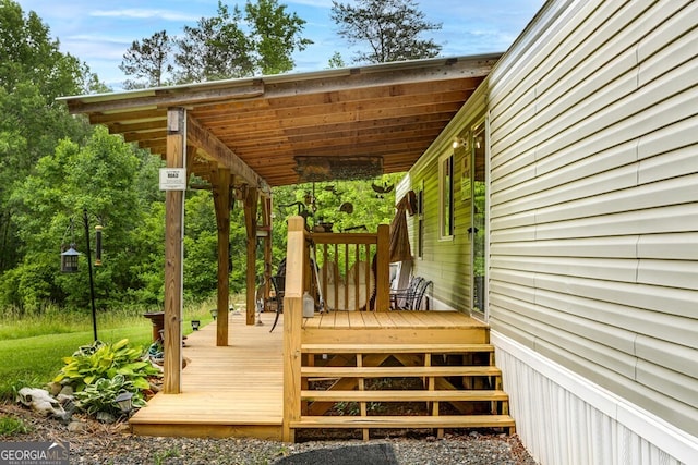 view of wooden terrace