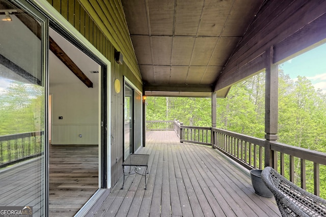 view of wooden deck