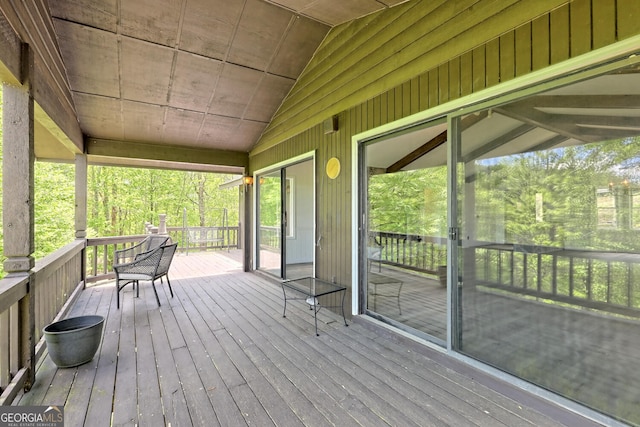 view of wooden deck