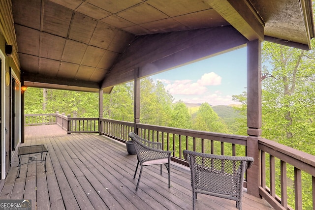 view of wooden terrace