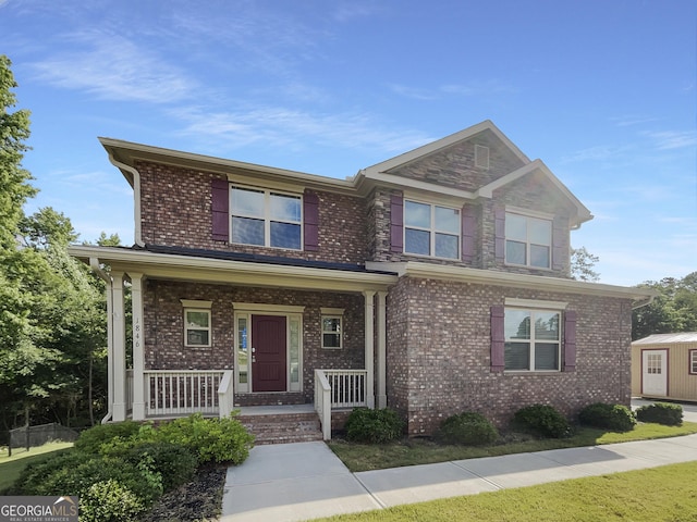 view of front of house with a porch