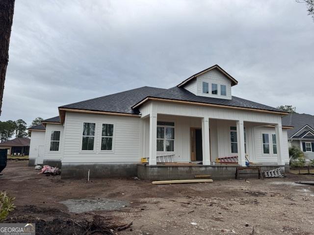 view of front of home with a porch