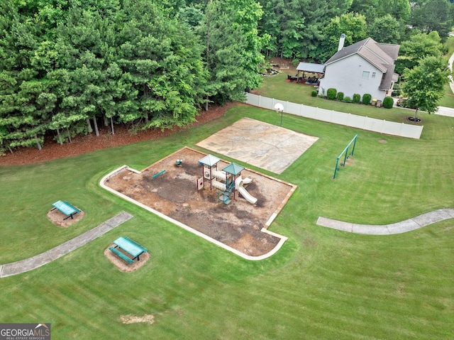 birds eye view of property