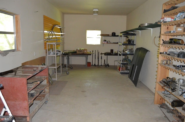 view of storage area