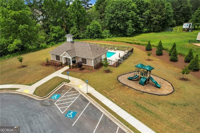 birds eye view of property