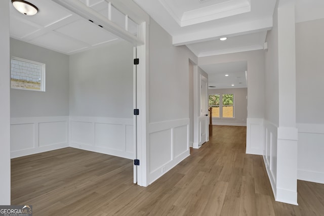 hallway featuring light hardwood / wood-style flooring