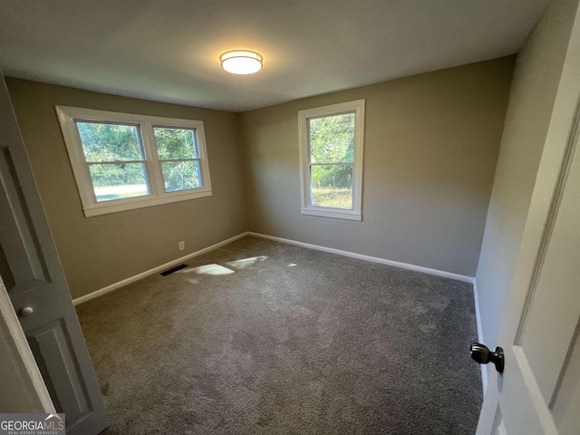 carpeted spare room with plenty of natural light