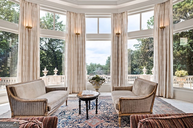 view of sunroom