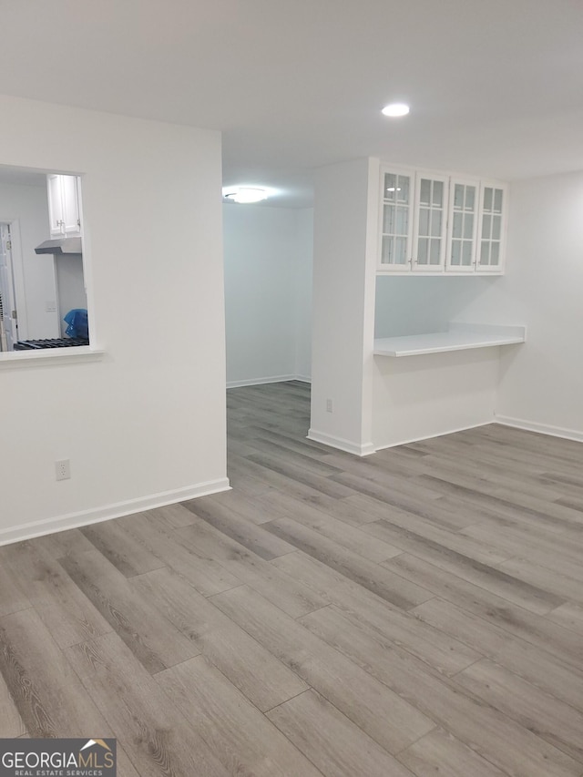 empty room featuring light hardwood / wood-style flooring