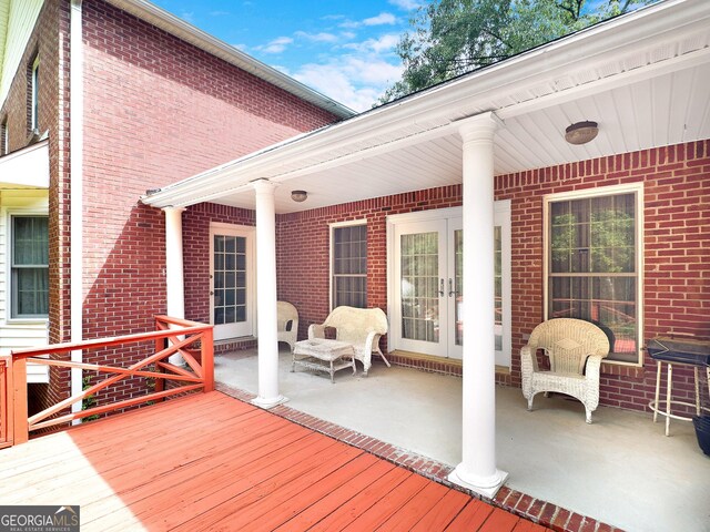 view of wooden deck