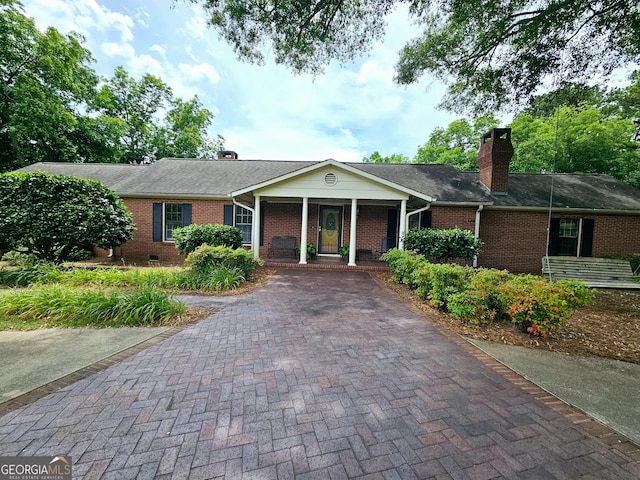 view of ranch-style house