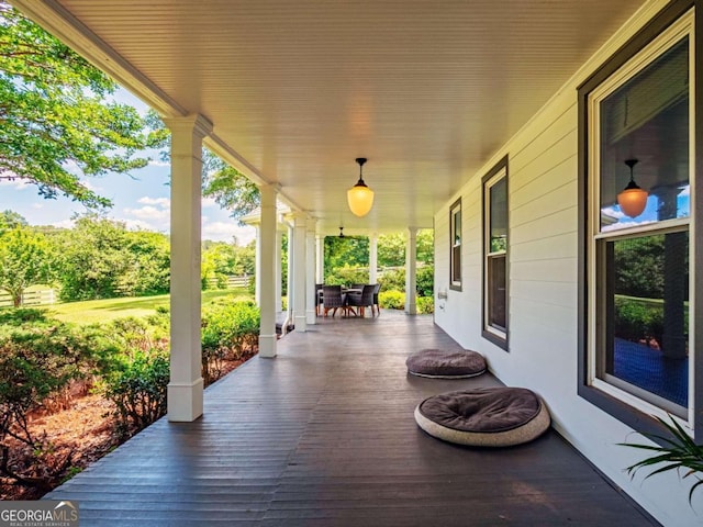 view of patio with covered porch