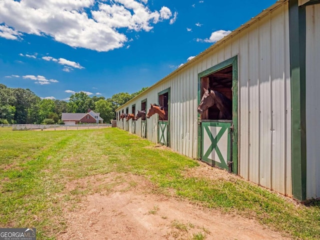 view of horse barn