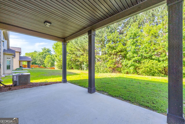 1216 Trophy Club Ave, Dacula, GA 30019 - view of patio / terrace with central AC