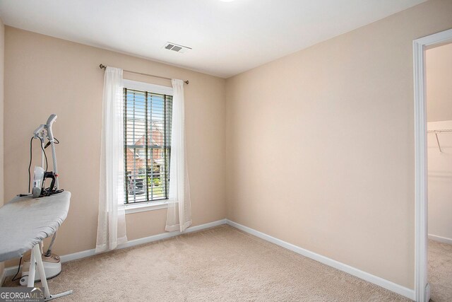 interior space featuring carpet flooring