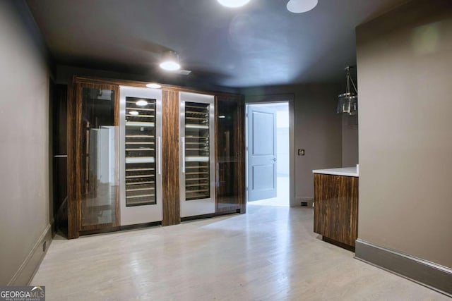 interior space with light wood-type flooring