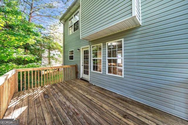 view of wooden deck