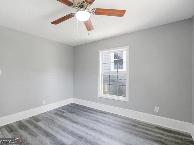 empty room featuring hardwood / wood-style floors