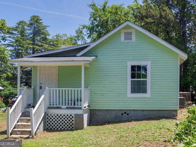 view of front of property with a porch