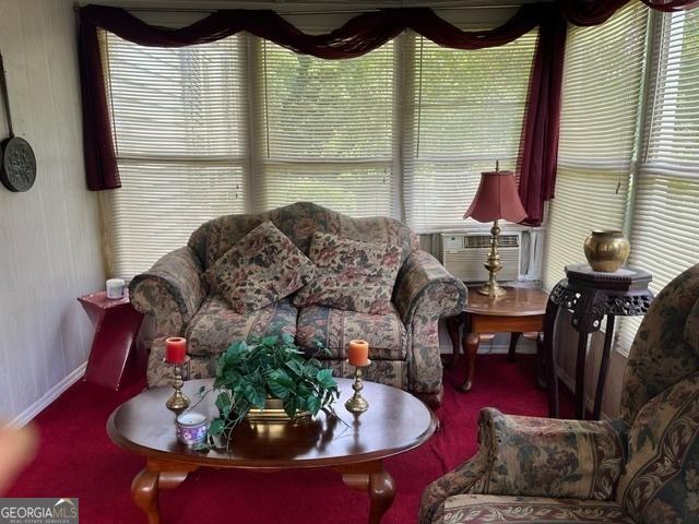 living room with carpet