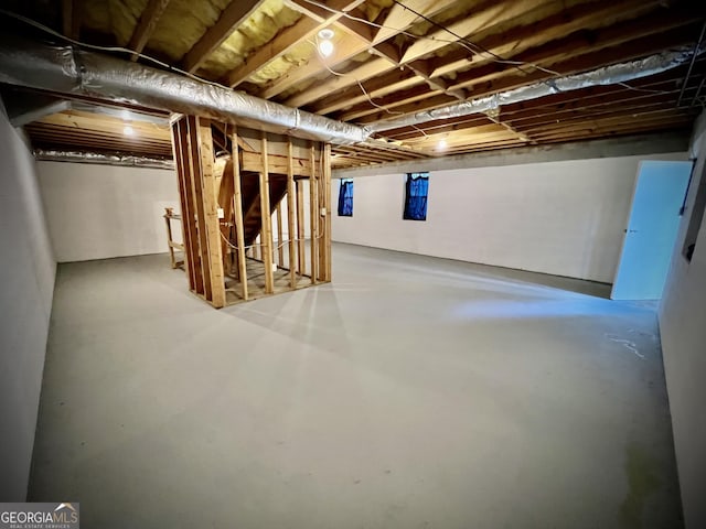 view of basement