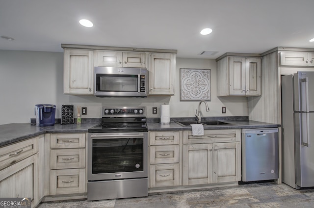 kitchen featuring sink and appliances with stainless steel finishes