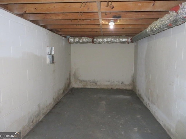 view of basement