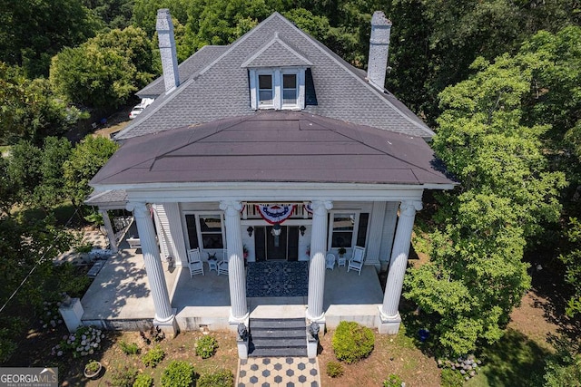 view of front of house with a porch