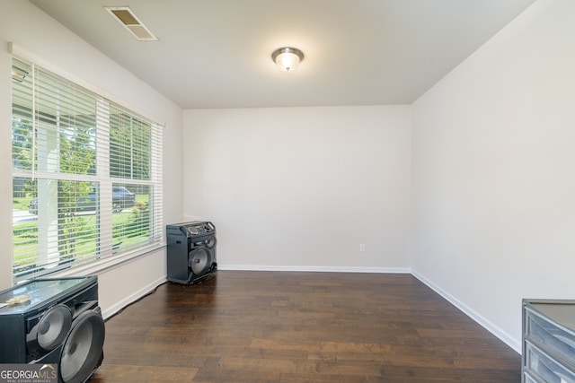 interior space featuring a healthy amount of sunlight and dark hardwood / wood-style floors