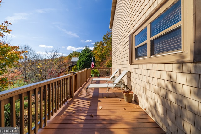 view of wooden deck