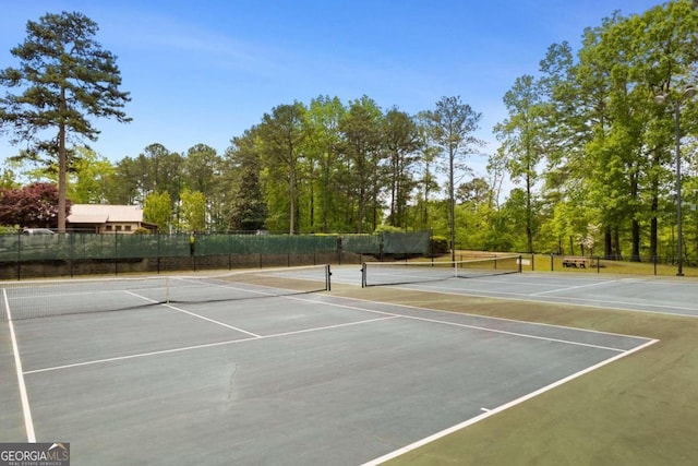 view of tennis court