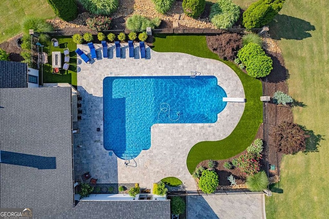 1985 Roscoe Rd, Newnan, GA 30263 - view of swimming pool with a diving board