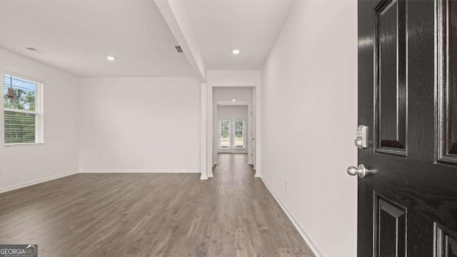 entryway featuring hardwood / wood-style floors