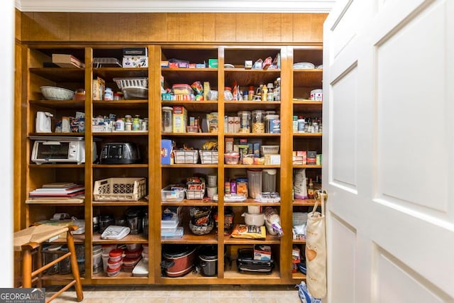 view of pantry