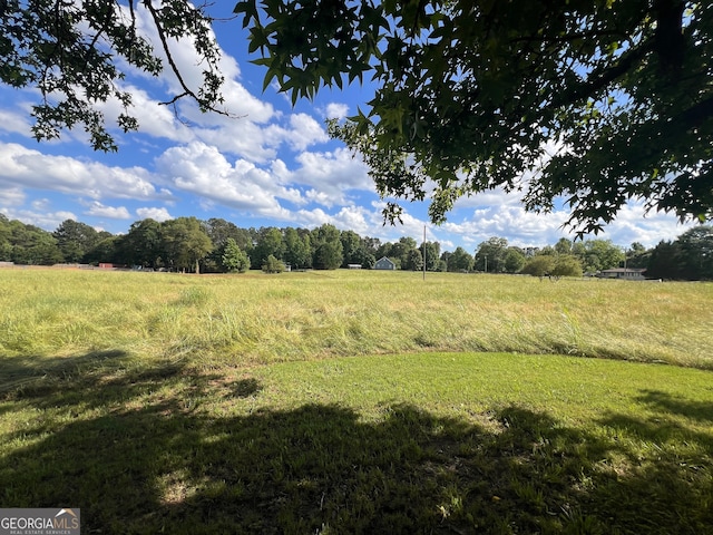 view of yard with a rural view