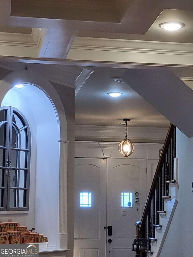 foyer entrance with french doors