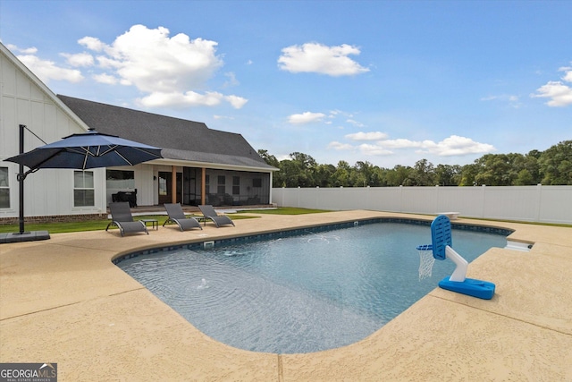 2879 Lakeview Rd, Statesboro, GA 30461 - view of pool featuring a fenced backyard and a patio