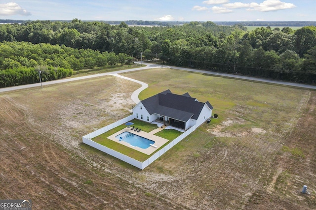 2879 Lakeview Rd, Statesboro, GA 30461 - view of subject property with a pool area and a heavily wooded area