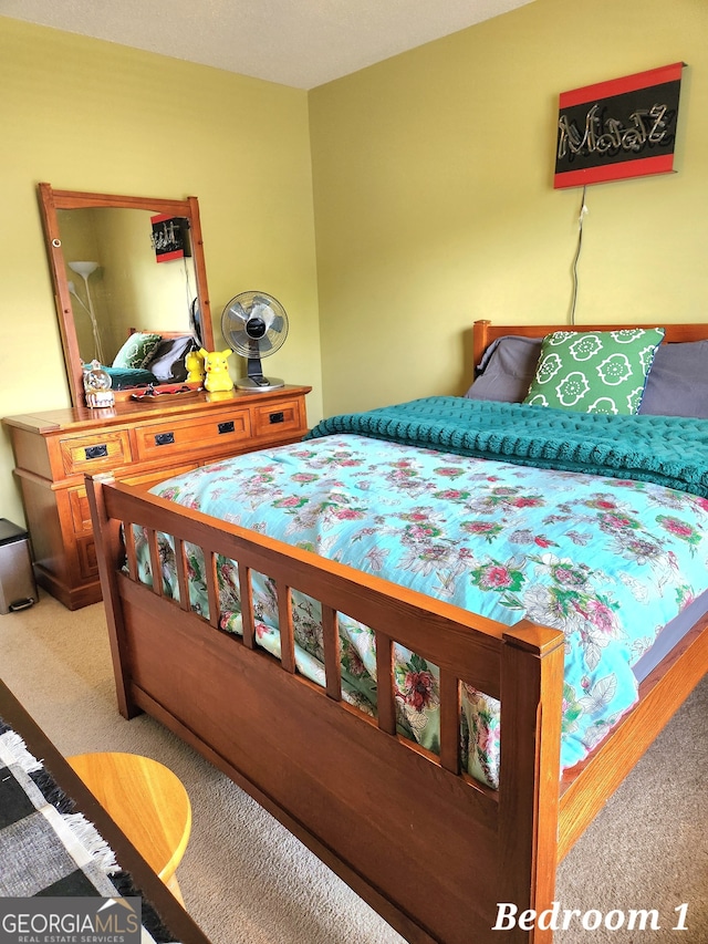 view of carpeted bedroom