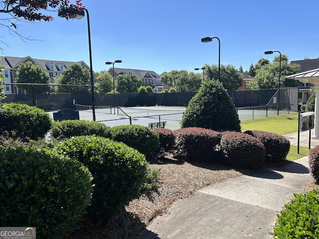 view of tennis court