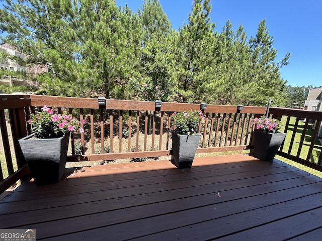 view of wooden deck