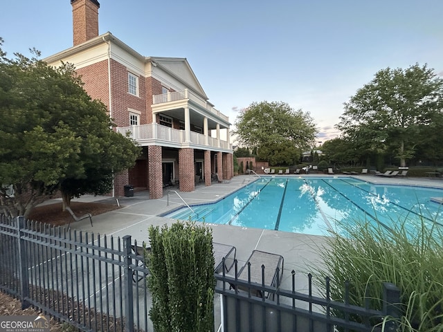 view of pool