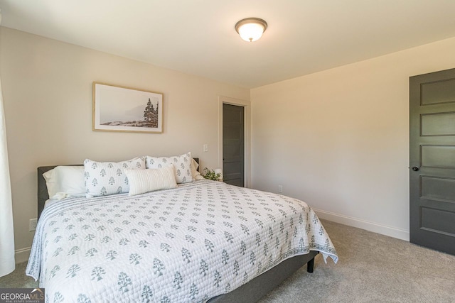 view of carpeted bedroom