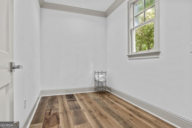 spare room featuring hardwood / wood-style floors