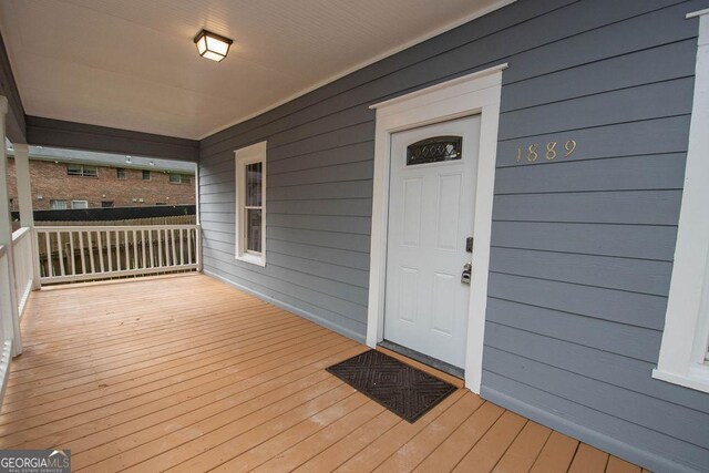 view of wooden deck